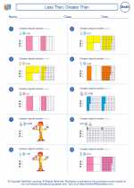 Mathematics - Fifth Grade - Worksheet: Less Than, Greater Than