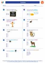 English Language Arts - Second Grade - Worksheet: Syllables