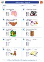 English Language Arts - Second Grade - Worksheet: High Frequency Words II