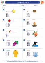 English Language Arts - First Grade - Worksheet: Long Vowel - Silent e