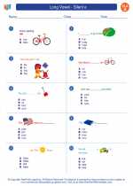 English Language Arts - First Grade - Worksheet: Long Vowel - Silent e