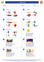 English Language Arts - First Grade - Worksheet: Main Idea