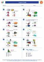 English Language Arts - First Grade - Worksheet: Logical Order