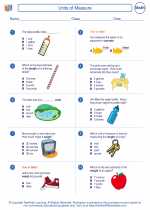 Mathematics - Third Grade - Worksheet: Units of Measure