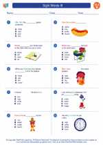 English Language Arts - Second Grade - Worksheet: Sight Words III