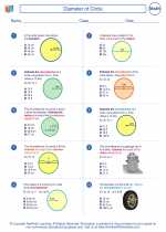 Mathematics - Sixth Grade - Worksheet: Diameter of Circle