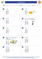 English Language Arts - Second Grade - Worksheet: Contractions