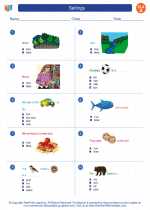 English Language Arts - First Grade - Worksheet: Settings