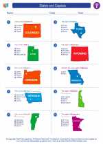 Social Studies - Fifth Grade - Worksheet: States and Capitals