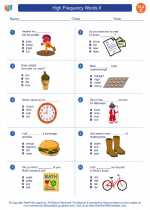 English Language Arts - Third Grade - Worksheet: High Frequency Words II