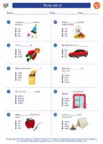 English Language Arts - Second Grade - Worksheet: Words with /k/