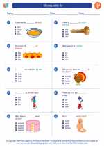 English Language Arts - Second Grade - Worksheet: Words with /k/