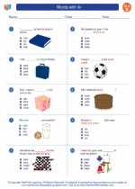 English Language Arts - Second Grade - Worksheet: Words with /k/