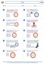 Mathematics - Fourth Grade - Worksheet: Time