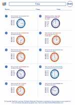 Mathematics - Fourth Grade - Worksheet: Time