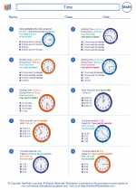 Mathematics - Fourth Grade - Worksheet: Time