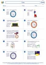 Mathematics - Fourth Grade - Worksheet: Time