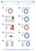 Mathematics - Fourth Grade - Worksheet: Time