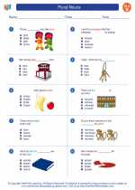 Plural Nouns. English Language Arts Worksheets and Study Guides Second