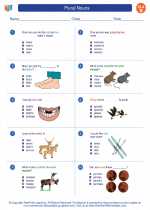 English Language Arts - Second Grade - Worksheet: Plural Nouns