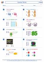 Mathematics - Second Grade - Worksheet: Number Words