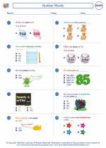 Mathematics - Second Grade - Worksheet: Number Words