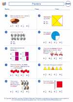 Mathematics - Second Grade - Worksheet: Fractions