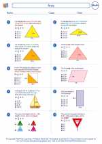 Mathematics - Sixth Grade - Worksheet: Area