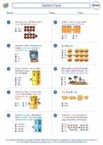 Mathematics - Second Grade - Worksheet: Addition Facts