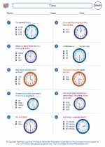 Mathematics - Second Grade - Worksheet: Time