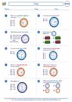 Mathematics - Second Grade - Worksheet: Time