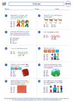 Mathematics - Second Grade - Worksheet: Ordinals