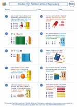 Mathematics - Second Grade - Worksheet: Double Digit Addition without Regrouping