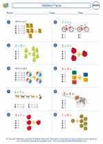 Mathematics - First Grade - Worksheet: Addition Facts