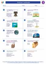 Social Studies - Fourth Grade - Worksheet: American Landmarks