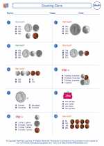 Mathematics - First Grade - Worksheet: Counting Coins