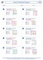 Mathematics - Sixth Grade - Worksheet: Area of Coordinate Polygons