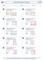 Mathematics - Sixth Grade - Worksheet: Area of Coordinate Polygons