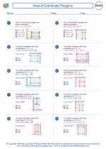 Mathematics - Sixth Grade - Worksheet: Area of Coordinate Polygons