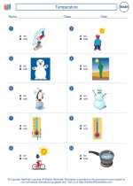 temperature mathematics worksheets and study guides first grade