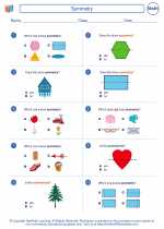 Mathematics - First Grade - Worksheet: Symmetry