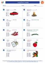 English Language Arts - Second Grade - Worksheet: Long/Short Vowels