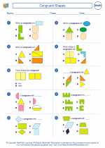 Mathematics - Third Grade - Worksheet: Congruent Shapes