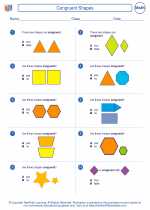 Mathematics - Third Grade - Worksheet: Congruent Shapes