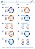 Mathematics - Third Grade - Worksheet: Time