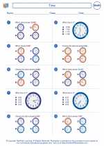 Mathematics - Third Grade - Worksheet: Time