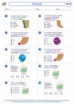 Mathematics - Third Grade - Worksheet: Probability