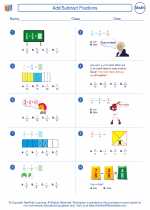 Add/Subtract Fractions. 4th Grade Math Worksheets and Study Guides.