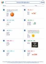 Mathematics - Fourth Grade - Worksheet: Division/Multiplication