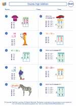 double digit addition 3rd grade math worksheets and study guides